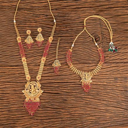Antique Combo Necklace Set With Gold Plating