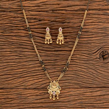 Antique South Indian Mangalsutra With Matte Gold Plating