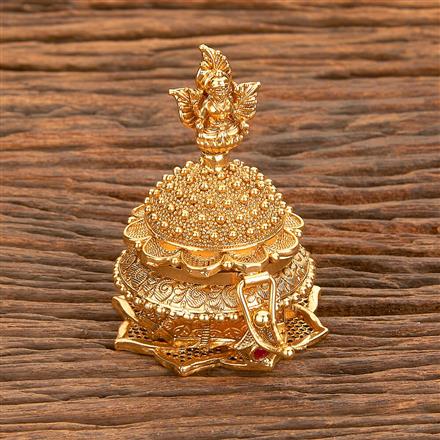 Antique Classic Sindoor Box With Gold Plating