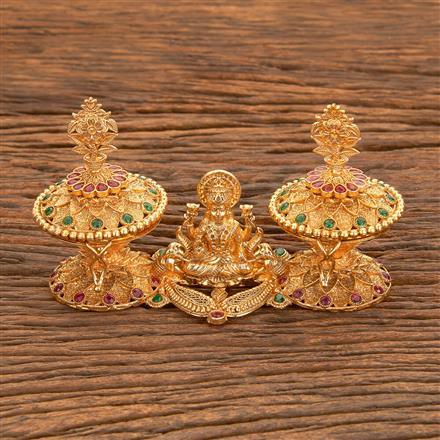 Antique Classic Sindoor Box With Gold Plating