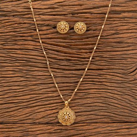 Antique Classic Chain Pendant With Matte Gold Plating