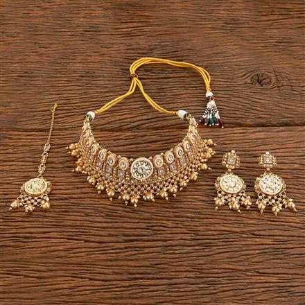Antique Mukut Necklace With Gold Plating