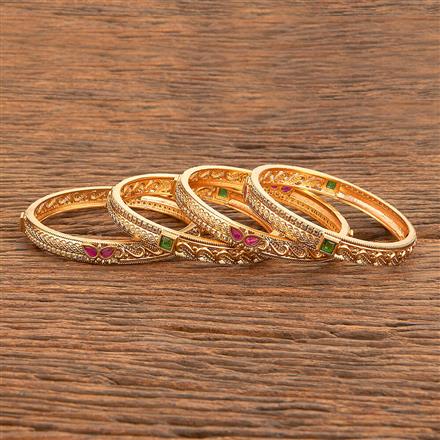 Antique Classic Bangles With Matte Gold Plating
