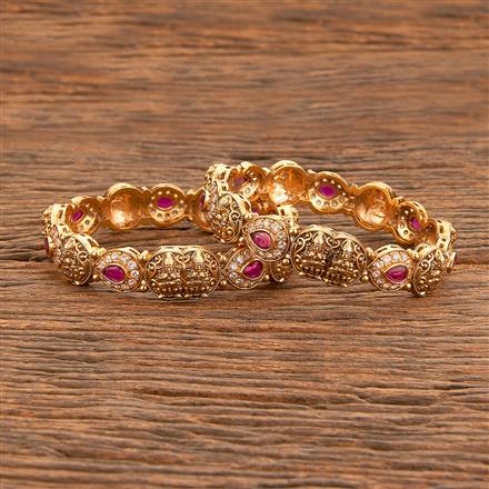 Antique South Indian Bangles With Matte Gold Plating