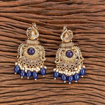 Antique Peacock Earring With Gold Plating
