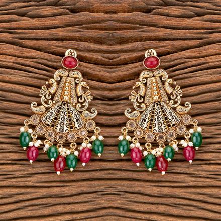 Antique Moti Earring With Gold Plating