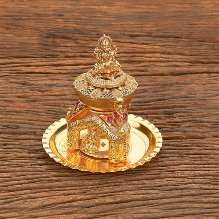 Antique Classic Sindoor Box With Gold Plating