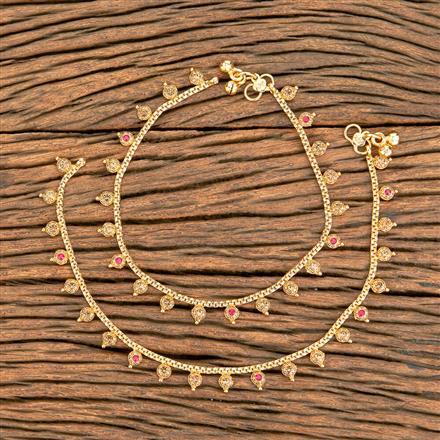 Antique Delicate Payal With Gold Plating
