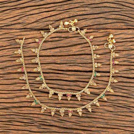 Antique Delicate Payal With Gold Plating