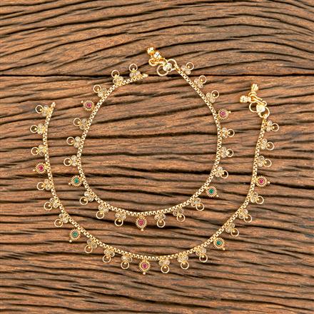 Antique Delicate Payal With Gold Plating