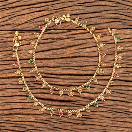 Antique Delicate Payal With Gold Plating