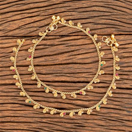 Antique Delicate Payal With Gold Plating