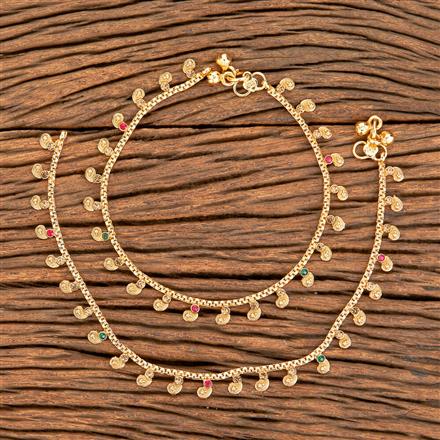 Antique Delicate Payal With Gold Plating