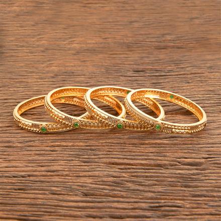 Antique Classic Bangles With Matte Gold Plating