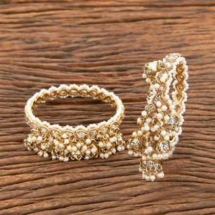 Antique Moti Bangles With Mehndi Plating