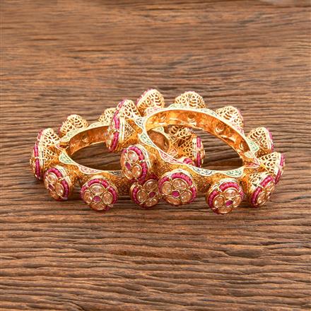 Antique Meenakari Bangles With Gold Plating