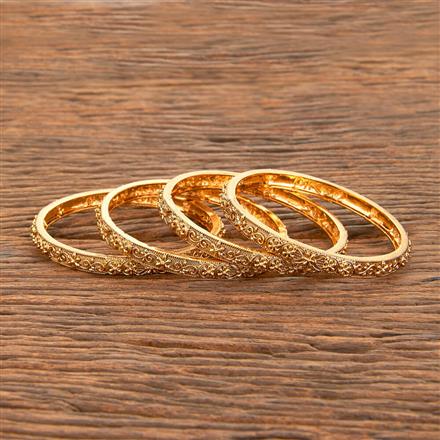 Antique Plain Gold Bangles With Gold Plating