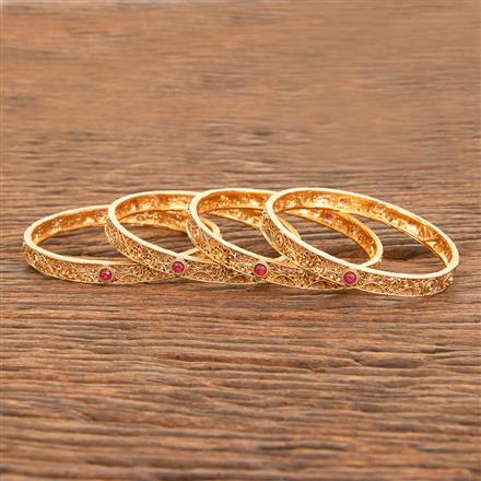 Antique Classic Bangles With Matte Gold Plating
