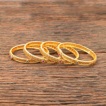 Antique Classic Bangles With Matte Gold Plating
