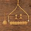 Antique Choker Necklace With Matte Gold Plating