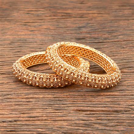 Antique Openable Bangles With Matte Gold Plating