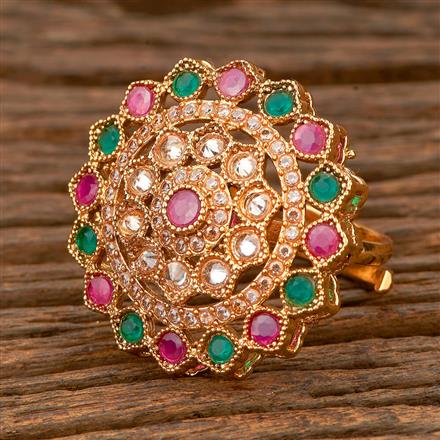 Antique Adjustable Ring With Gold Plating