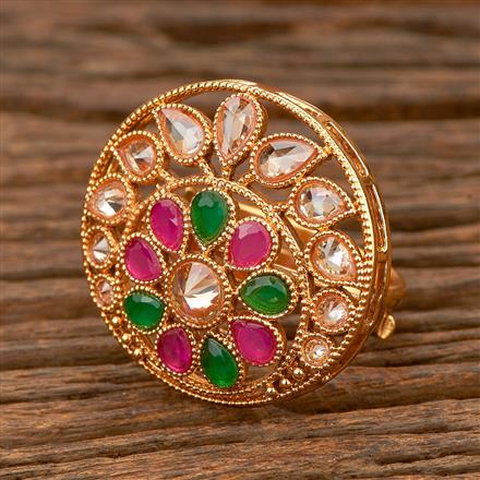 Antique Adjustable Ring With Gold Plating