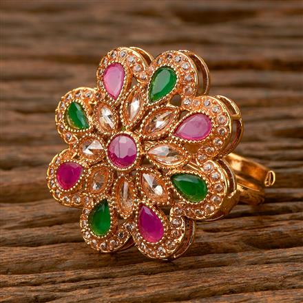 Antique Adjustable Ring With Gold Plating