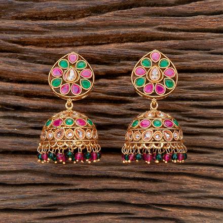 Antique Jhumki With Gold Plating