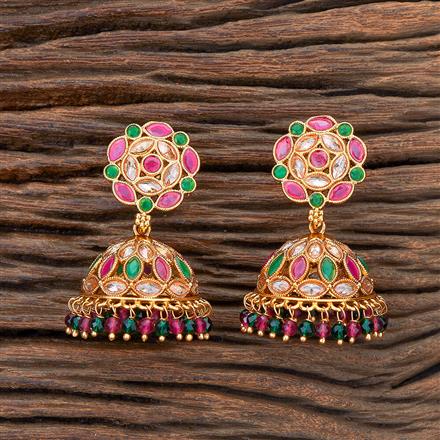 Antique Jhumki With Gold Plating