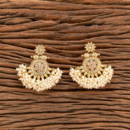 Antique Pearl Earring With Gold Plating