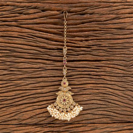 Antique Pearl Tikka With Gold Plating