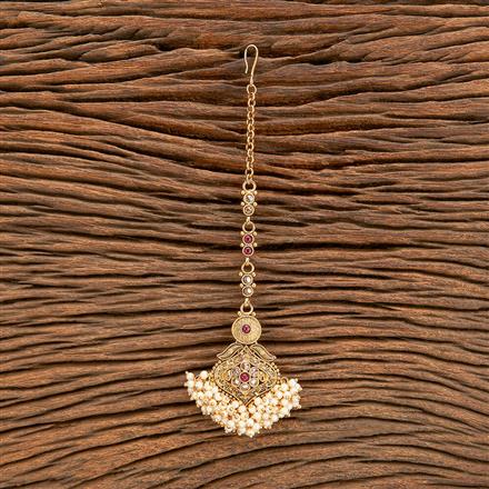 Antique Moti Tikka With Gold Plating