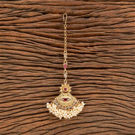 Antique Moti Tikka With Gold Plating