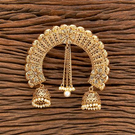 Antique Ambada Hair Brooch With Gold Plating