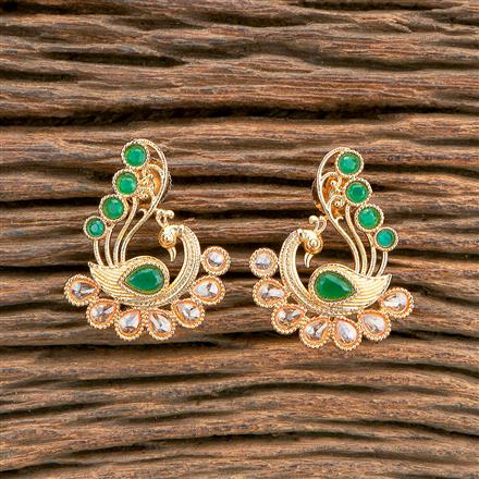 Antique Peacock Earring With Gold Plating