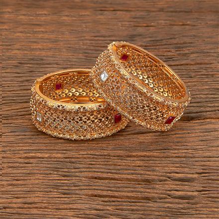 Antique Openable Bangles With Matte Gold Plating
