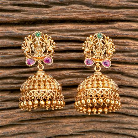 Antique South Indian Earring With Gold Plating