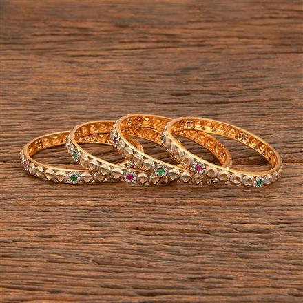 Antique Classic Bangles With Matte Gold Plating