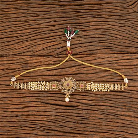 Antique Pearl Baju Band With Gold Plating