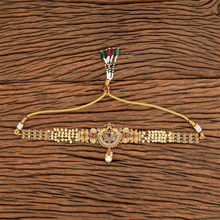 Antique Peacock Baju Band With Gold Plating