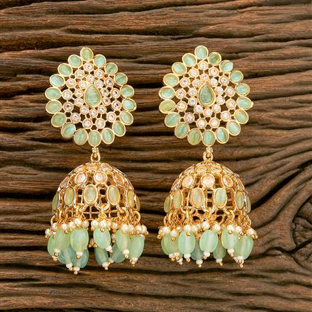 Antique Moti Jhumki With Gold Plating