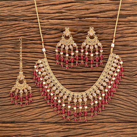Antique Moti Necklace With Gold Plating