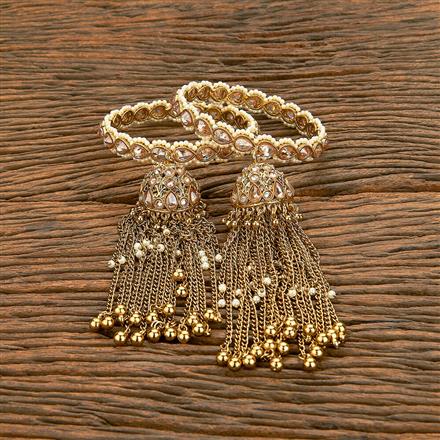 Antique Moti Bangles With Mehndi Plating