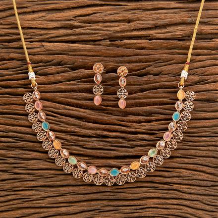 Antique Classic Necklace With Rose Gold Plating