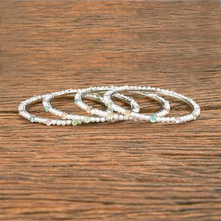 Antique Classic Bangles With Rhodium Plating