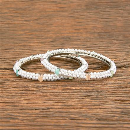 Antique Classic Bangles With Rhodium Plating