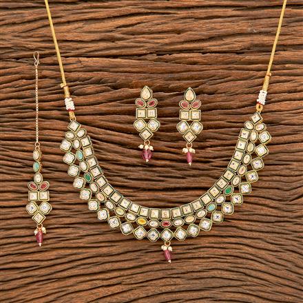 Antique Pearl Necklace With Gold Plating