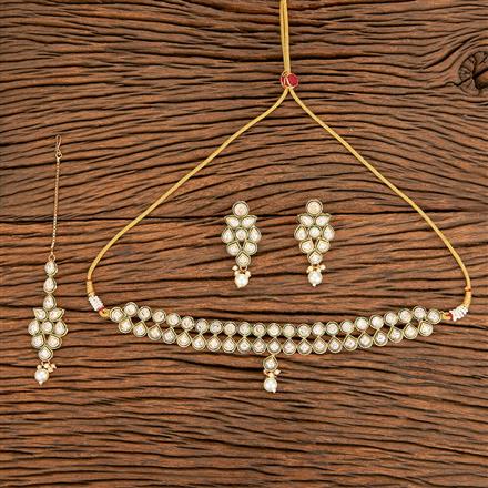 Antique Moti Necklace With Gold Plating