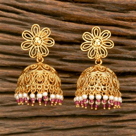Antique Jhumki With Gold Plating
